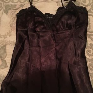 Rampage Lacey Brown Silky Tank Camisole Medium